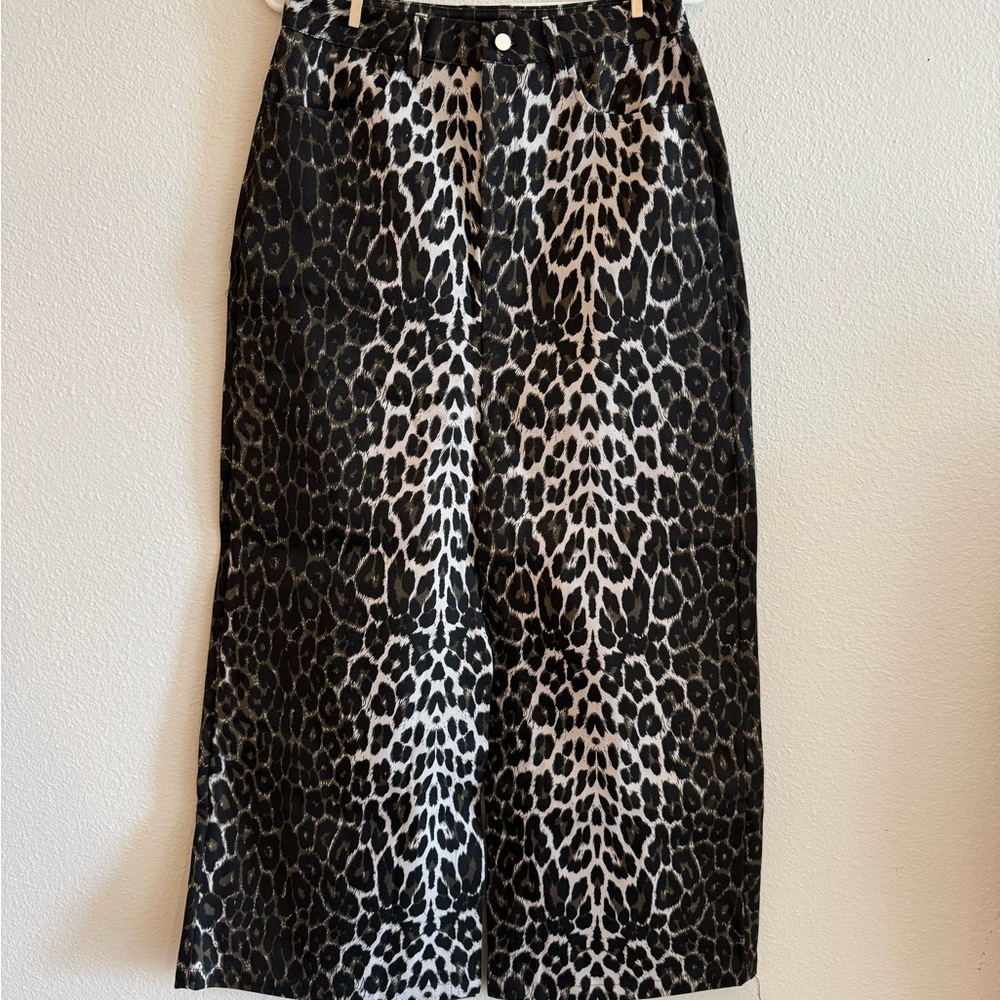 Leopard Print Maxi Skirt